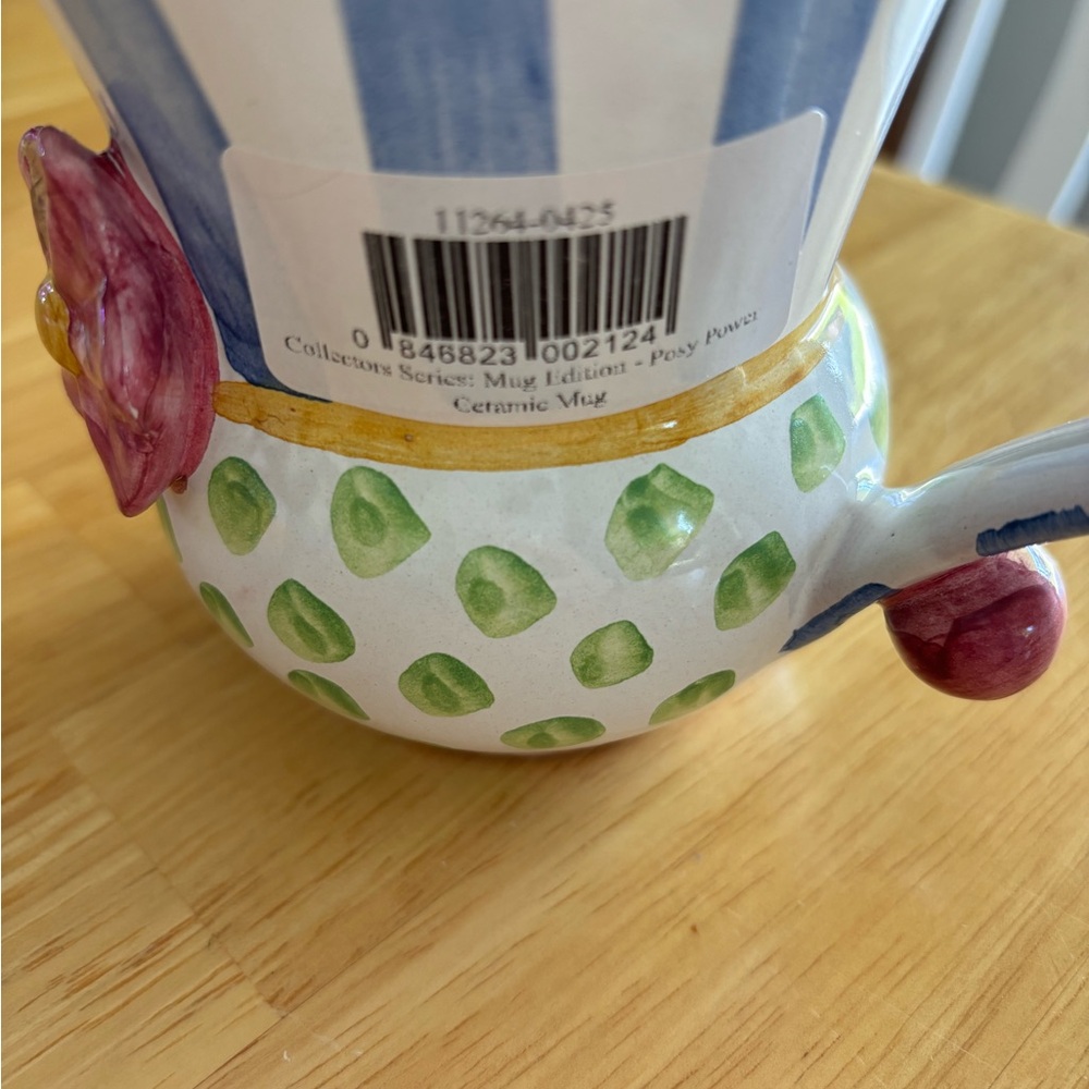 Mackenzie-Childs Posy Ceramic Mug - limited Mug Collectors Series - April - Picture 4 of 9